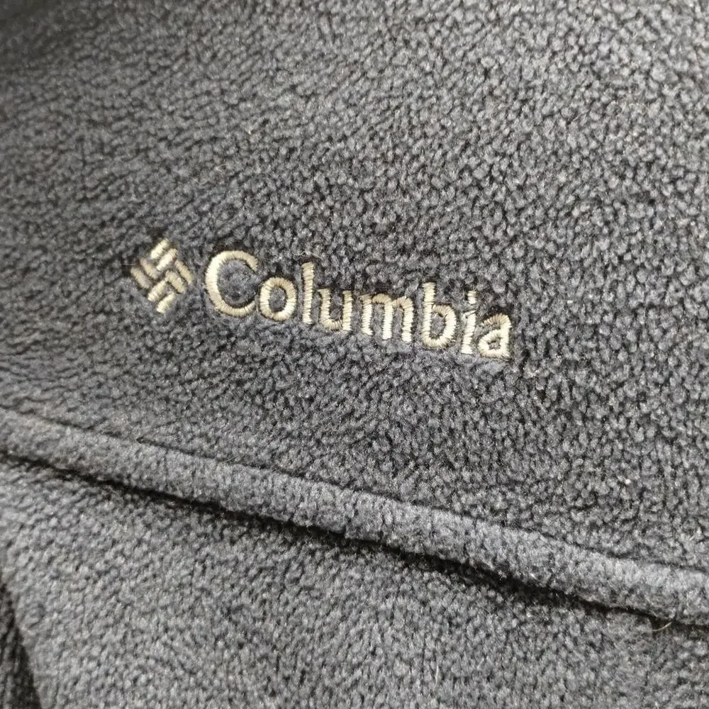 Columbia Kids' Size Medium (10-12) Navy Blue Full Zip-Up Mock Neck Fleece Jacket
